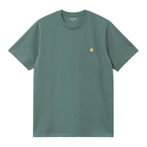 Camiseta Carhartt Verde S/S Chase T-Shirt Silver Pine Ajuste Holgado S