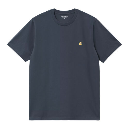 Camiseta Carhartt Azul S/S Chase T-Shirt Dusky Blue Ajuste Holgado XS