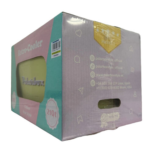 Nevera CoolerBag 20L Verde Lima - Pop con Asa Malva Polarbox