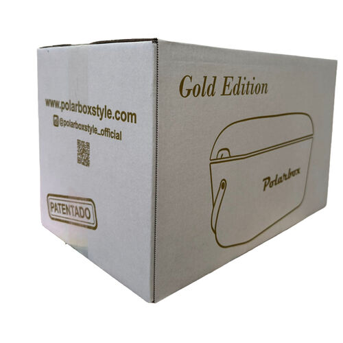 Nevera CoolerBag 12L Oliva Gold - Pop con Asa Marrón Polarbox