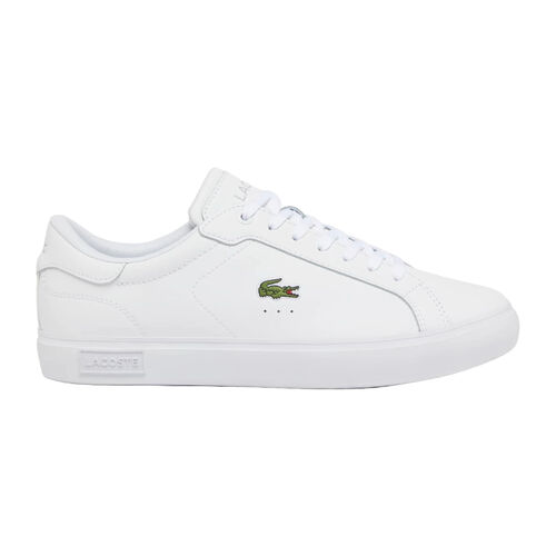 Zapatillas Blancas Lacoste Powercourt White con Cocodrilo Clásico 40