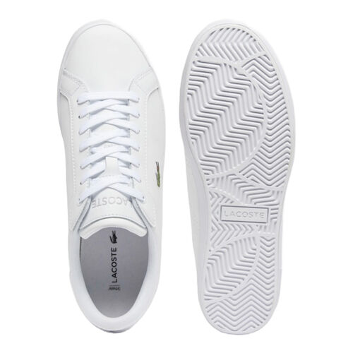 Zapatillas Blancas Lacoste Powercourt White con Cocodrilo Clásico 40