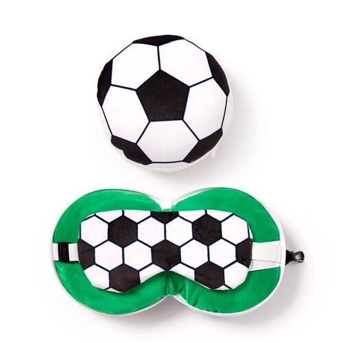 Almohada De Viaje con Antifaz Relax Fútbol Puckator 