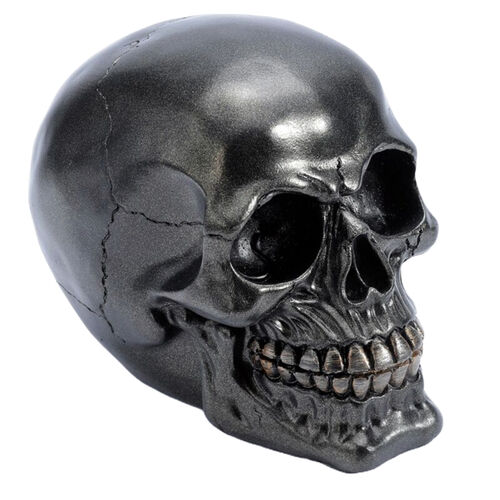 Figura Calavera Calavera Metálica Negra Puckator 