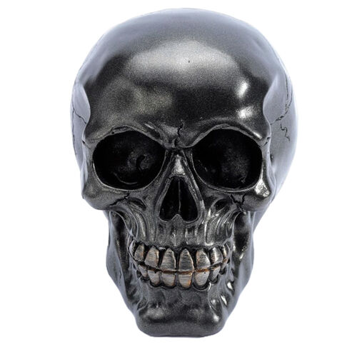 Figura Calavera Calavera Metálica Negra Puckator 