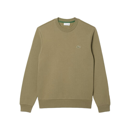 Sudadera Verde Khaki Lacoste sin Capucha Logo Pequeño Kaki S