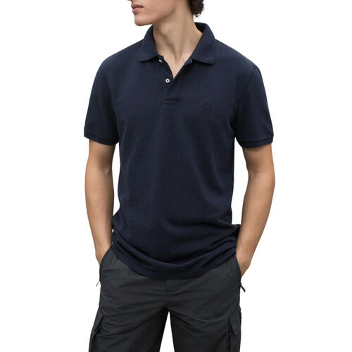 Polo Azul de Manga Corta Ted Ecoalf Deep Navy de Fit Regular S