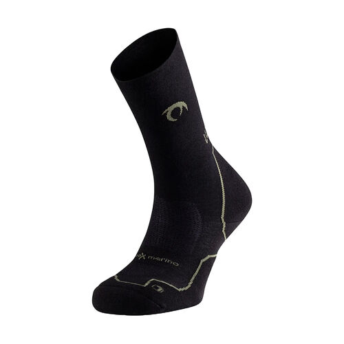 Calcetines Negros Lurbel Taiga Five Negro Sottobosco de Lana Merino M