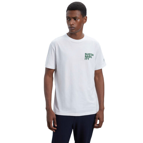 Camiseta Blanca Ecoalf Sustano Back White de Fit Regular S