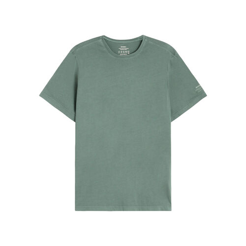 Camiseta Verde Ecoalf Vent Green de Cuello Redondo con Logo en la Manga S