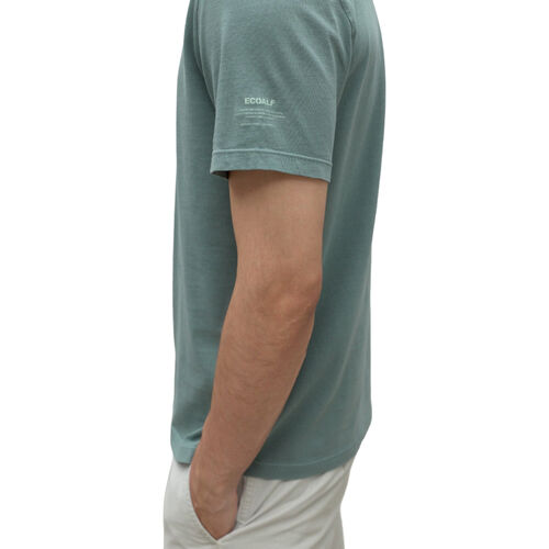 Camiseta Verde Ecoalf Vent Green de Cuello Redondo con Logo en la Manga S