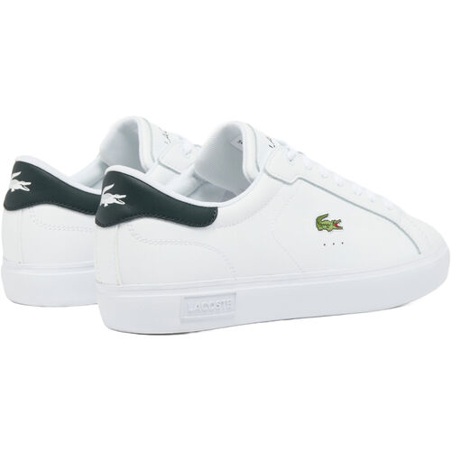 Zapatillas Blancas Lacoste Powercourt White Con Cocodrilo Cómodas y Ligeras 40