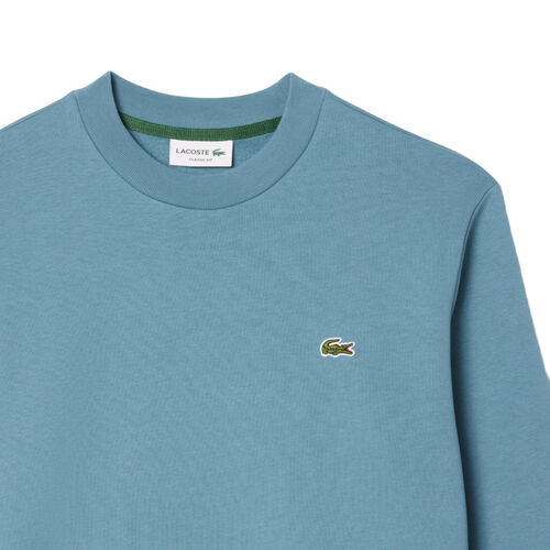 Sudadera Azul Lacoste Cuello Redondo De Felpa Sin Capucha Logo Pequeño S