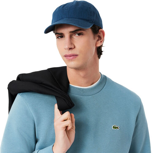 Sudadera Azul Lacoste Cuello Redondo De Felpa Sin Capucha Logo Pequeño S