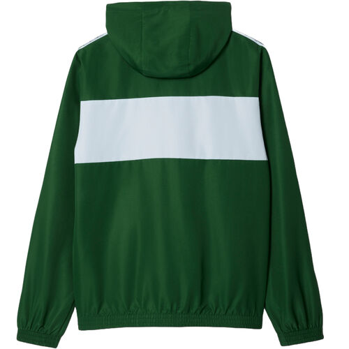 Chaqueta Verde Lacoste Deportiva Con Bloques De Color Y Cinta De Logotipo S