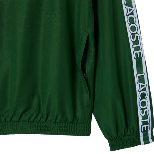 Chaqueta Verde Lacoste Deportiva Con Bloques De Color Y Cinta De Logotipo S