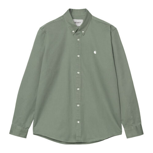 Camisa Verde Carhartt Madison Park White con Botones de Contraste S