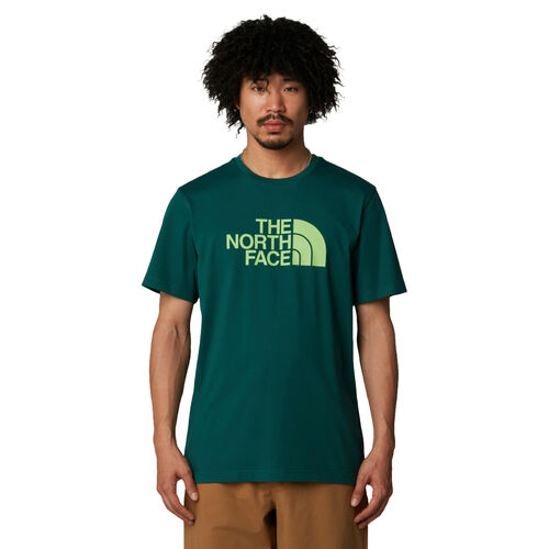 Camiseta Verde The North Face Easy con Cuello redondo y Logotipo Estampado Deep Nori-Meta Lime  S