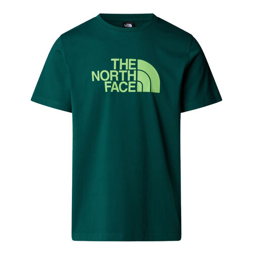 Camiseta Verde The North Face Easy con Cuello redondo y Logotipo Estampado Deep Nori-Meta Lime  S