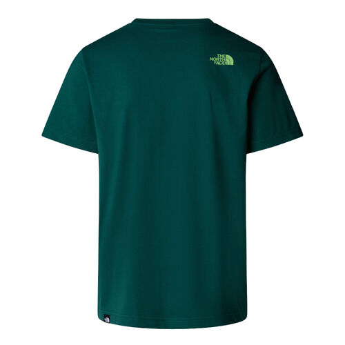 Camiseta Verde The North Face Easy con Cuello redondo y Logotipo Estampado Deep Nori-Meta Lime  S