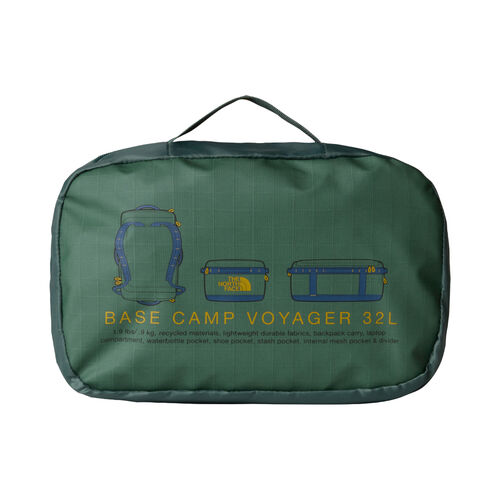 Bolsa Verde The North Face de Deporte Duck Green-Shady Blue Base Camp Duffel Voyager 32L 