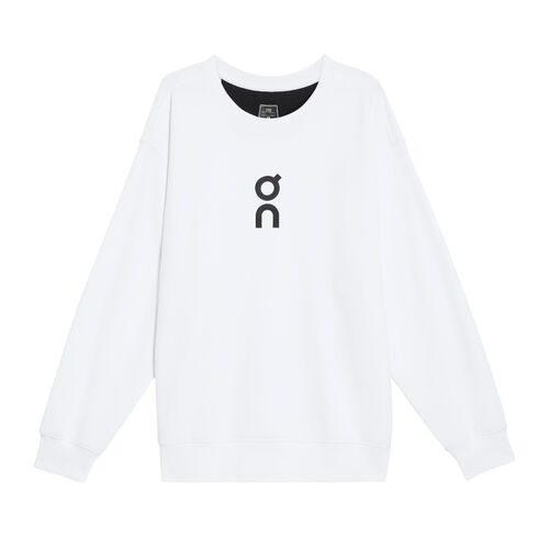 Sudadera Blanca On Running Club Crew White de Diseño Sencillo y Minimalista S