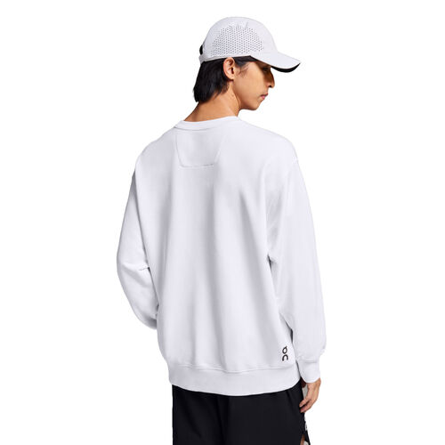 Sudadera Blanca On Running Club Crew White de Diseño Sencillo y Minimalista S