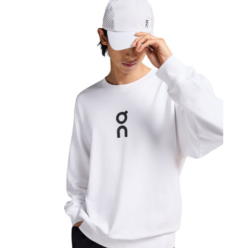 Sudadera Blanca On Running Club Crew White de Diseño Sencillo y Minimalista S