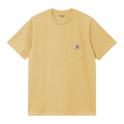 Camiseta Amarilla Con Bolsillo Carhartt S/S Pocket T-Shirt Air Yellow Logo Clásico S