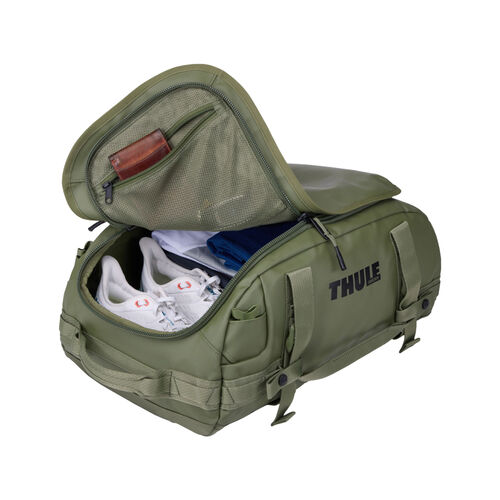 Bolsa de Viaje Verde Thule Chasm Duffel 30L Olivine Resistente y Repelente al Agua 