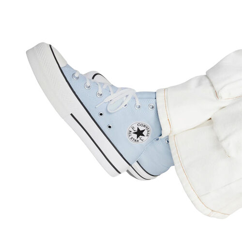 Zapatillas azules Converse Chuck Taylor All Star Lift De Plataforma Y Lona 35