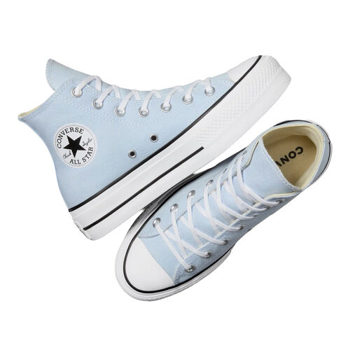 Zapatillas azules Converse Chuck Taylor All Star Lift De Plataforma Y Lona 35