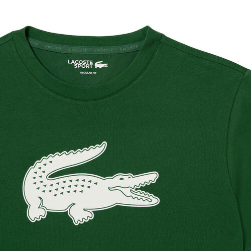 Camiseta Verde Lacoste Sport con Cocodrilo en 3D S