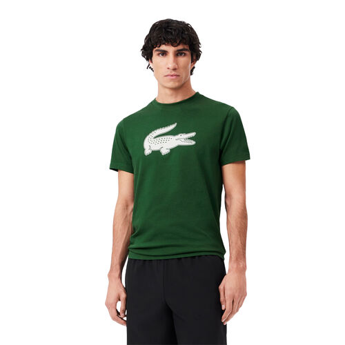 Camiseta Verde Lacoste Sport con Cocodrilo en 3D S