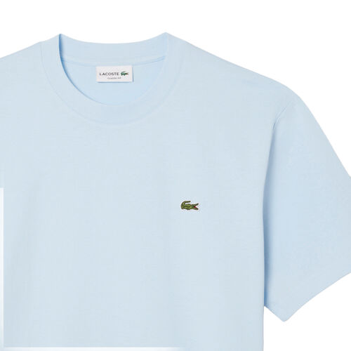 Camiseta Azul Claro Lacoste de Corte Clásico de Punto de Algodón S