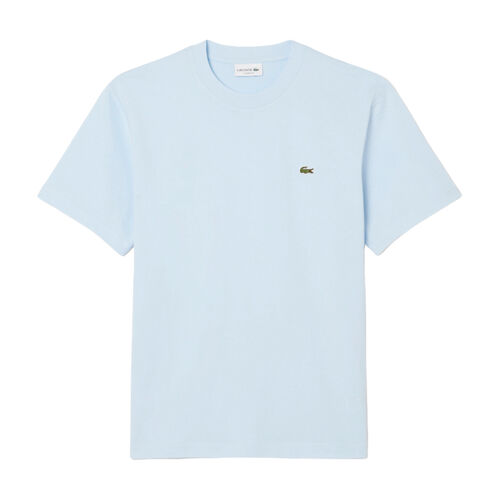 Camiseta Azul Claro Lacoste de Corte Clásico de Punto de Algodón S