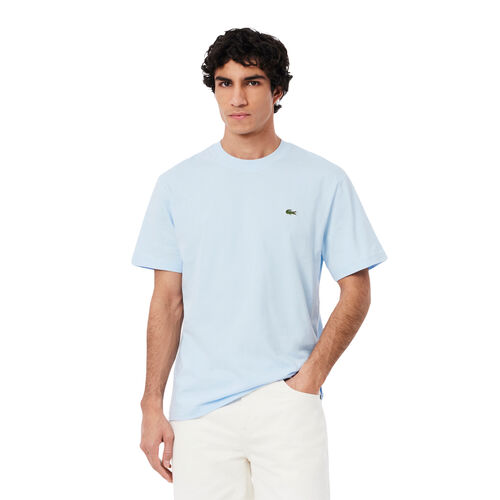 Camiseta Azul Claro Lacoste de Corte Clásico de Punto de Algodón S