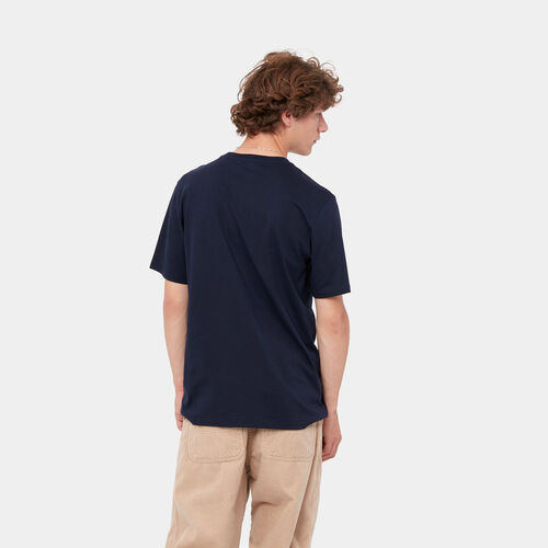 Camiseta bolsillo Azul marino Carhartt S/S Pocket T-Shirt  XS