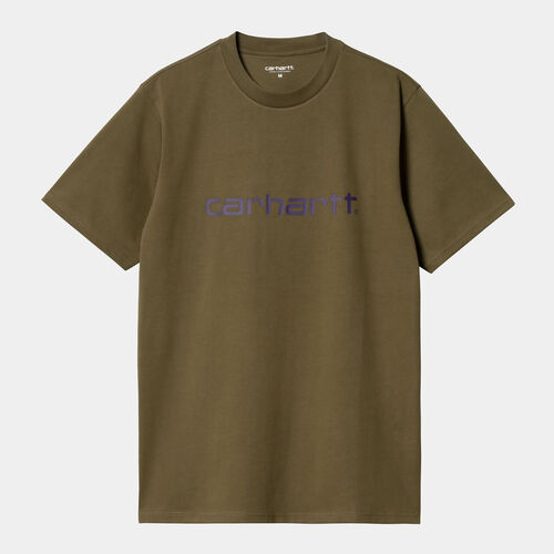 Camiseta Verde Carhartt S/S Script T-Shirt Highland Cassis S