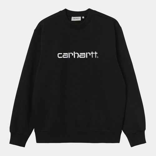 Sudadera Negra Carhartt Sweat Black - White M