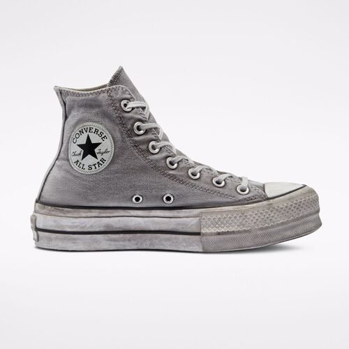 Zapatillas Grises Converse Plataforma Chuck Taylor All Star Smoked Canvas 36