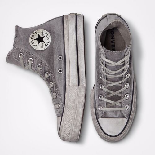 Zapatillas Grises Converse Plataforma Chuck Taylor All Star Smoked Canvas 36