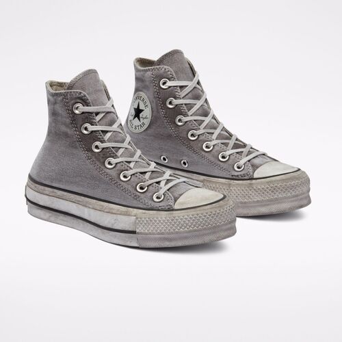 Zapatillas Grises Converse Plataforma Chuck Taylor All Star Smoked Canvas 36