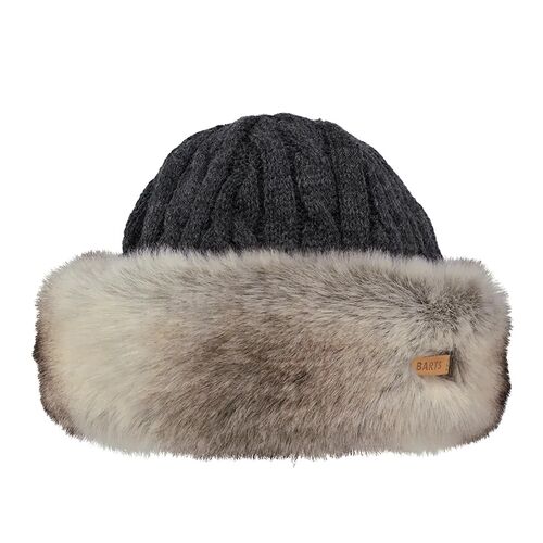 Gorro gris trenzado con pelo sintético Barts  Cable Bandhat 