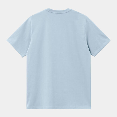 Camiseta Azul Carhartt American Script T-Shirt Frosted Blue L