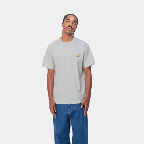 Camiseta Carhartt Gris American Script T-Shirt Ash Heather S