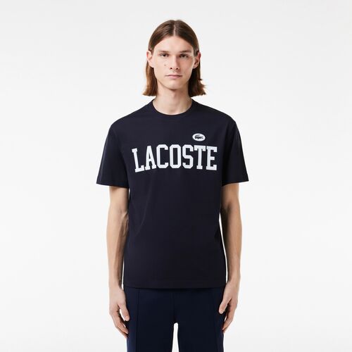 Camiseta Azul Marino Lacoste con Insignia M