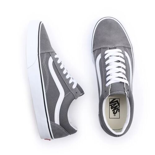 Zapatillas Vans Grises Old Skool Pewter-Truwhite 37