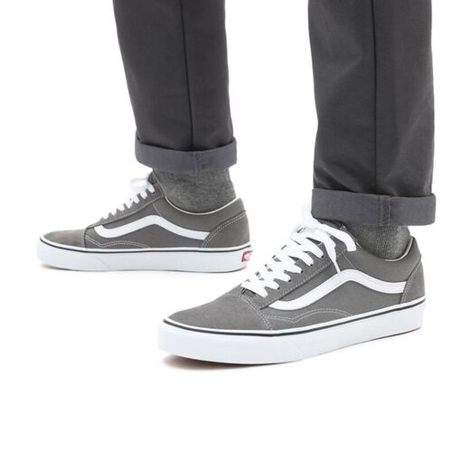 Zapatillas Vans Grises Old Skool Pewter-Truwhite 37