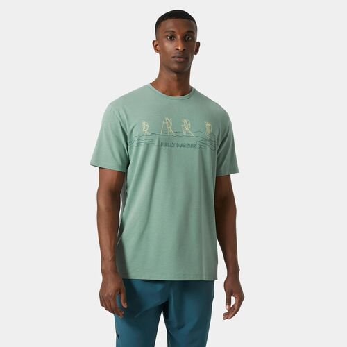 Camiseta Verde Helly Hansen Skog Graphic Cactus  L